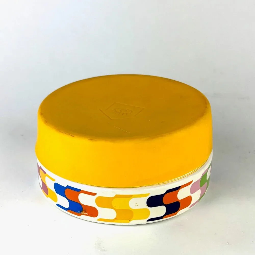 NWT Handcrafted Marble Dog Bowl Stand with Colorful Ceramic Dish 6.5 lbs